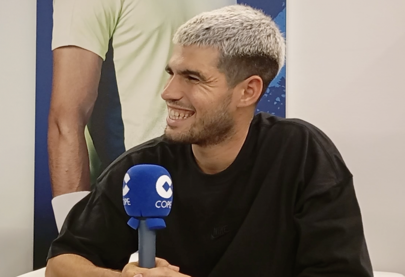 Carlos Alcaraz during an interview.