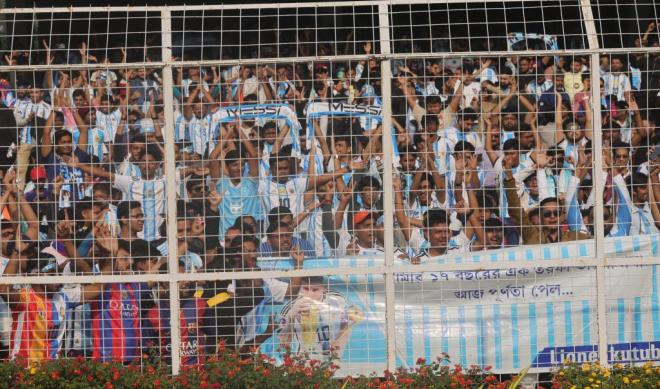 Así lucía el estadio en Calcuta.