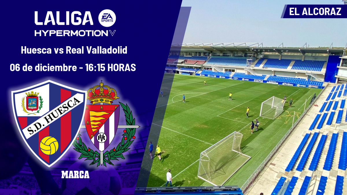 Huesca - Real Valladolid: horario, dónde ver hoy en TV y canal del partido de LaLiga Hypermotion