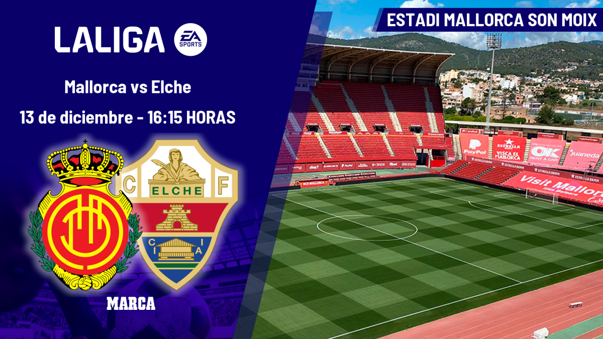 Elche y Mallorca se juegan la salvación en un crucial duelo en Son Moix
