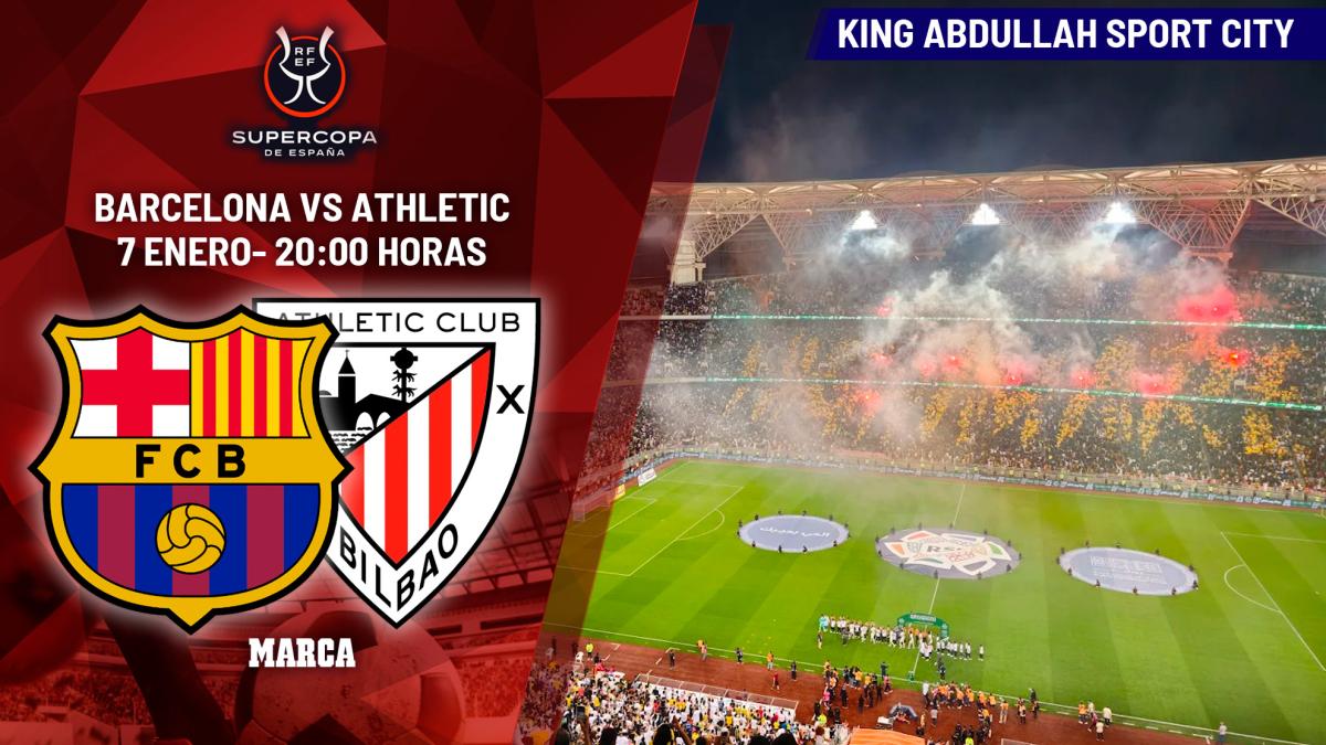 Barcelona - Athletic: a qué hora es, canal y dónde ver hoy en TV el partido de la Supercopa