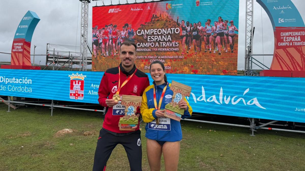 Nassim Hassaous e Isabel Barreiro, campeones de España de cross