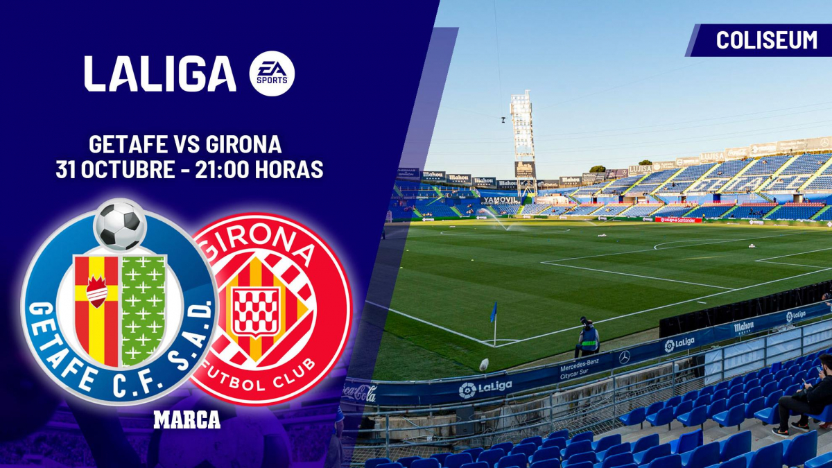  Getafe - Girona: a qué hora y dónde ver hoy en TV el partido de la jornada 11 de Liga 