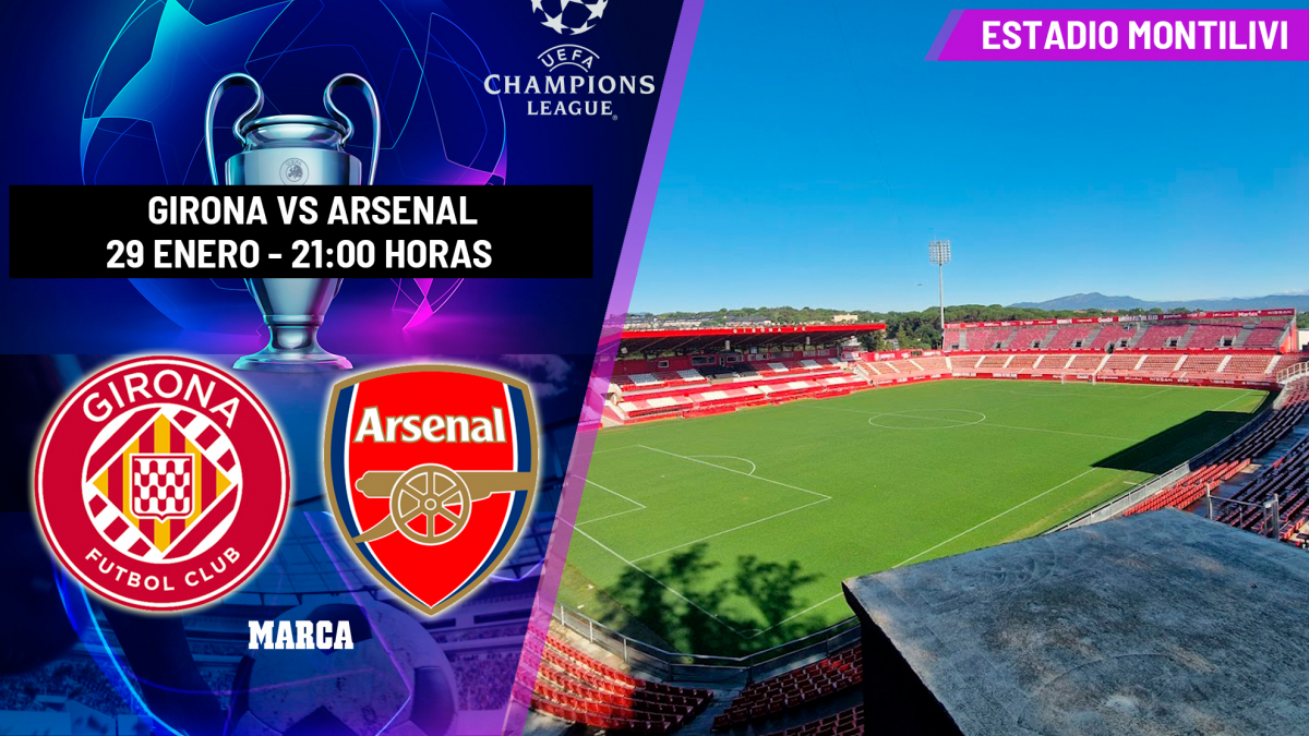 Girona - Arsenal: horario y dónde ver hoy el partido de Champions League