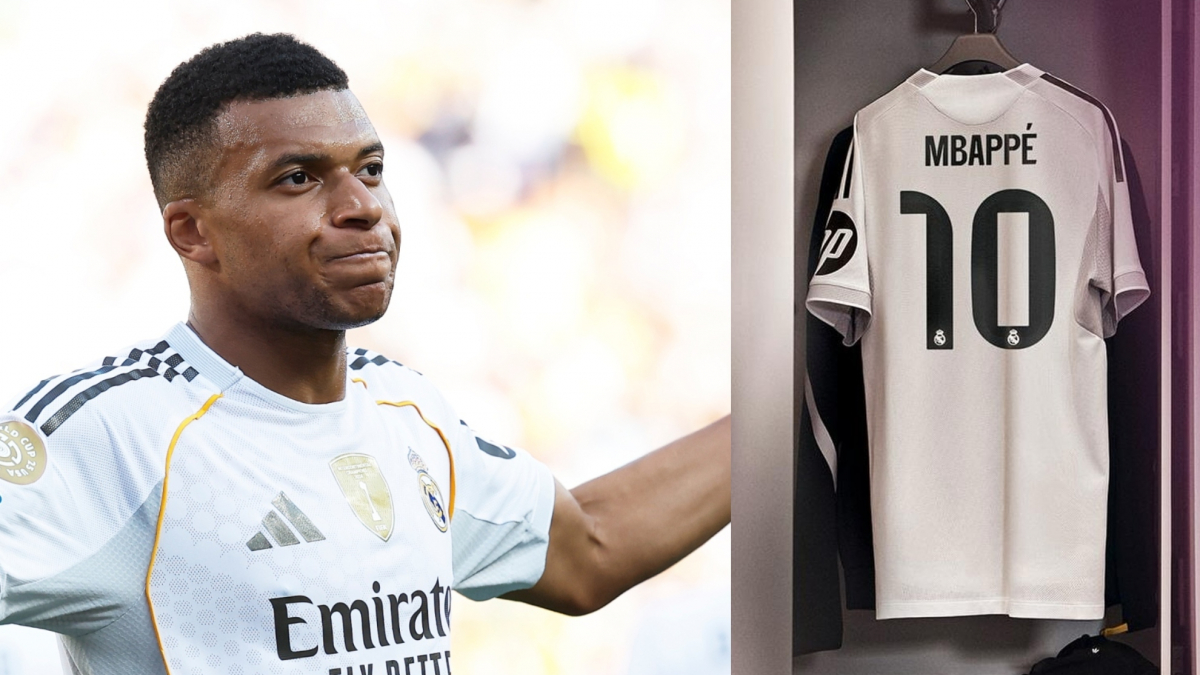 Mbappé ya luce con el 10 en la plantilla del Madrid
