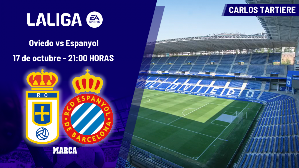  Oviedo - Espanyol de LaLiga EA Sports: a qué hora es, dónde ver en TV el partido de la jornada 9 