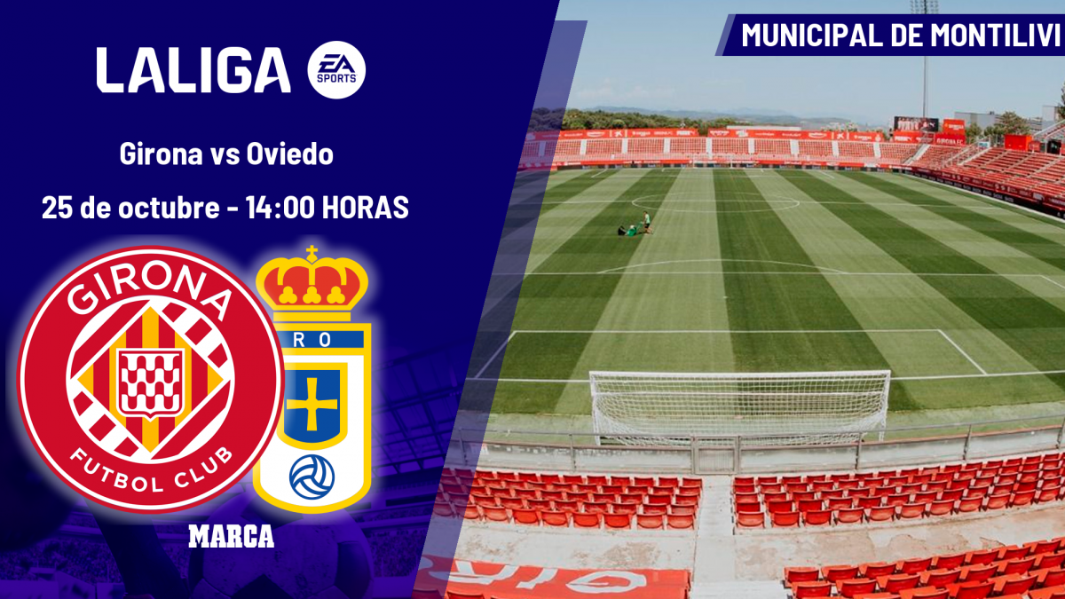  Girona - Oviedo: horario, dónde ver en TV y canal del partido de LaLiga EA Sports 
