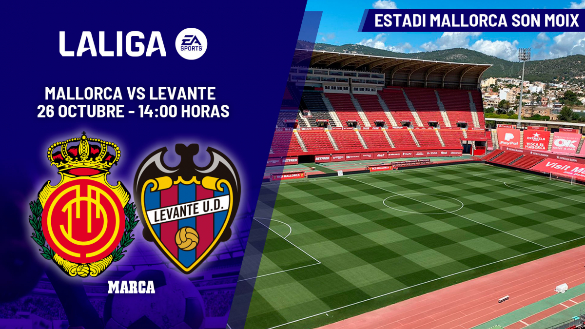  Mallorca - Levante: horario, canal y dónde ver hoy en TV el partido de LALIGA EA Sports 