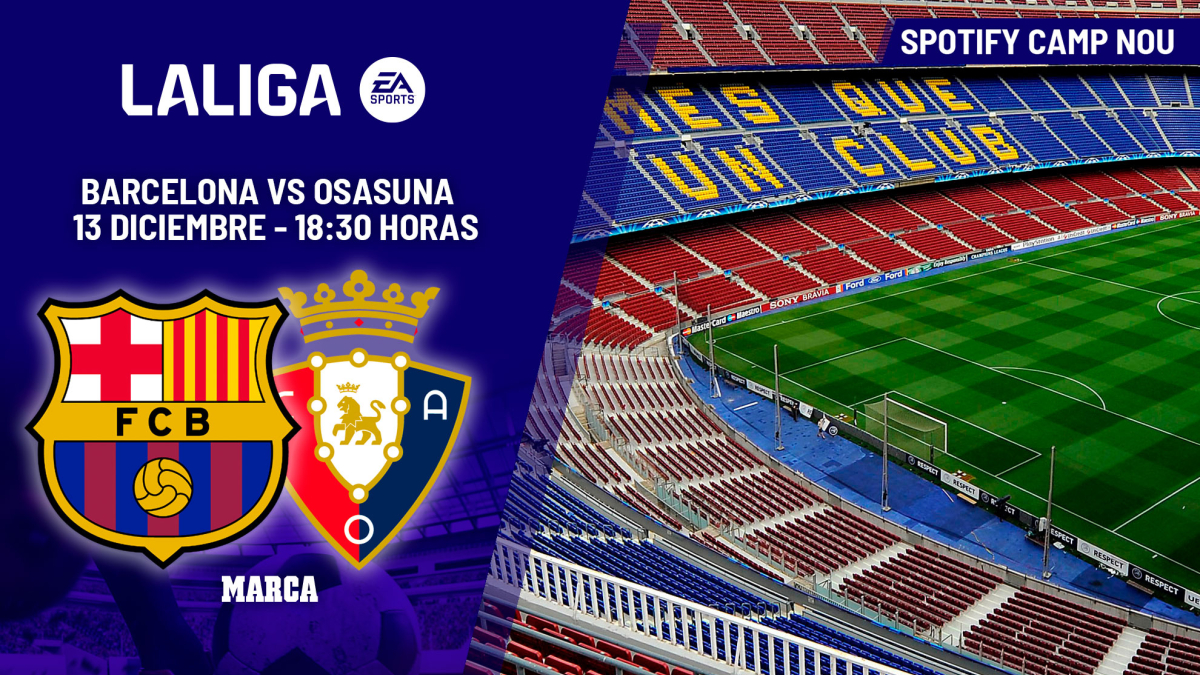 Image for Barcelona - Osasuna: El Barça quiere irse líder al parón