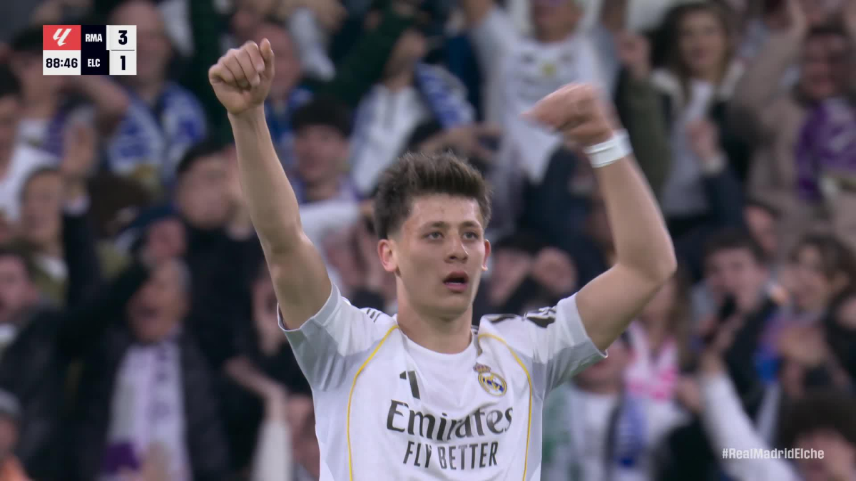 El zapatazo imposible de Arda Güler desde 70 metros que desató la locura en el Bernabéu