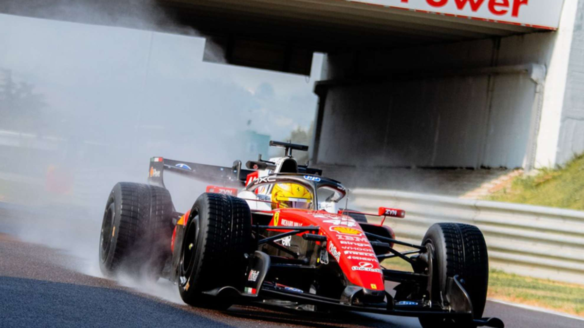 Hamilton completa dos días de test en agua en Fiorano