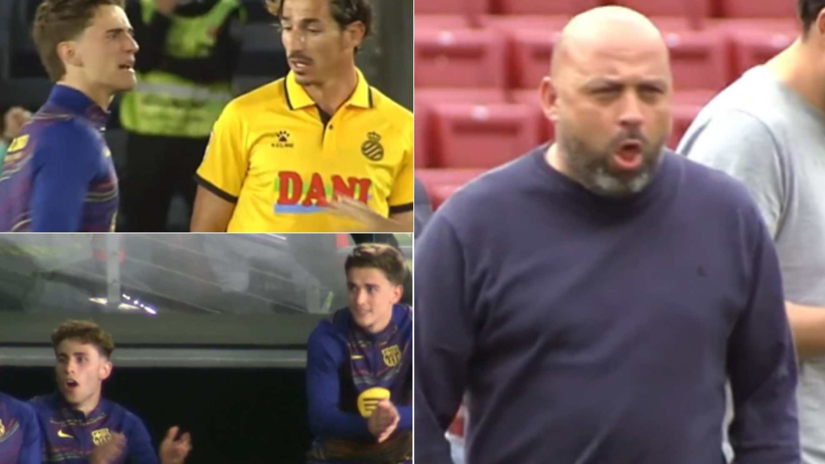 Lo que no se vio del derbi catalán: el pique Pere Milla-Gavi y el polémico gesto de Manolo al pisar el Camp Nou