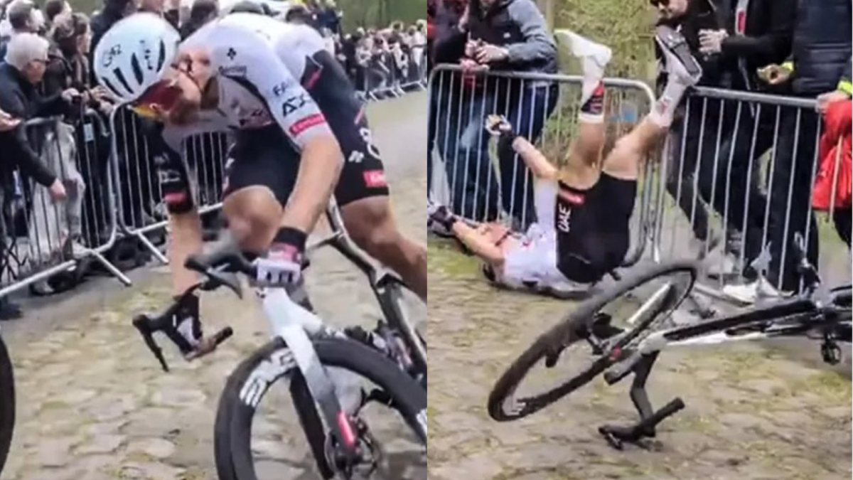 Así fue la espectacular y viral caída de Vermeersch en un tramo 5 estrellas de Roubaix