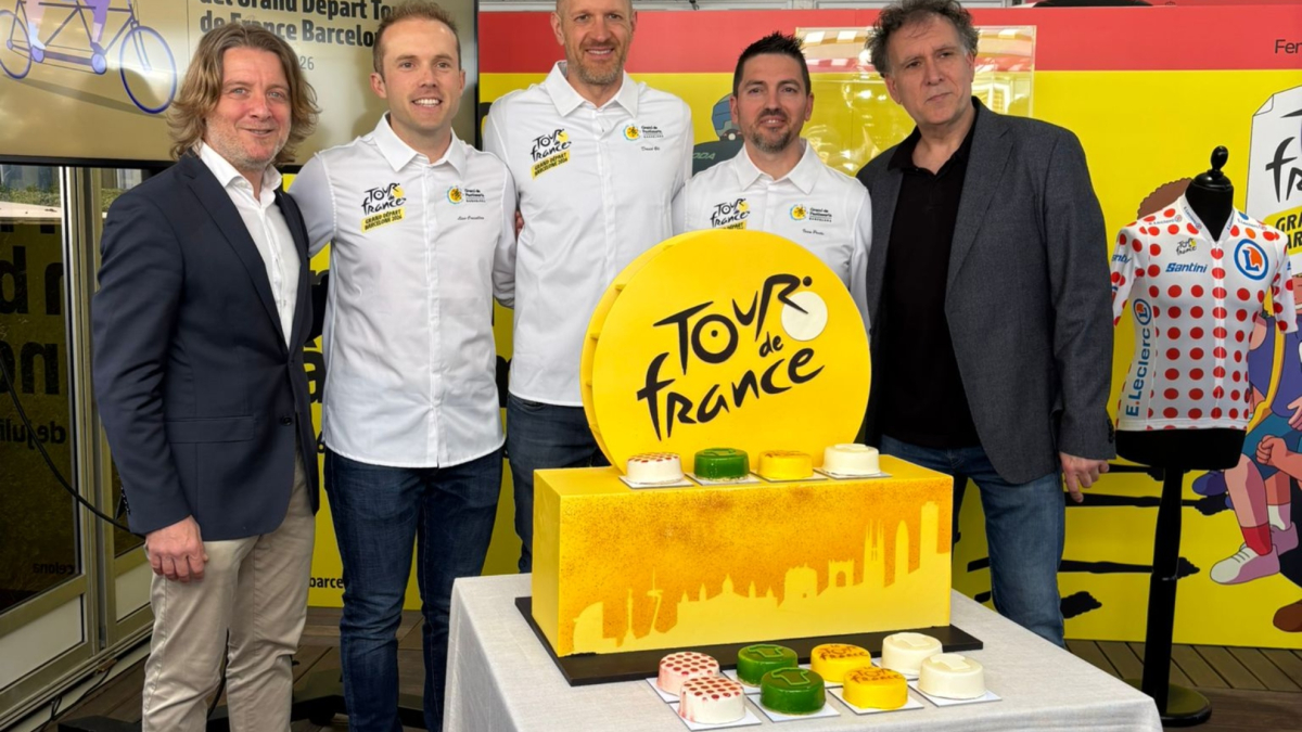 Barcelona se endulza con el Tour: así es el pastel de la 'Grand Départ'