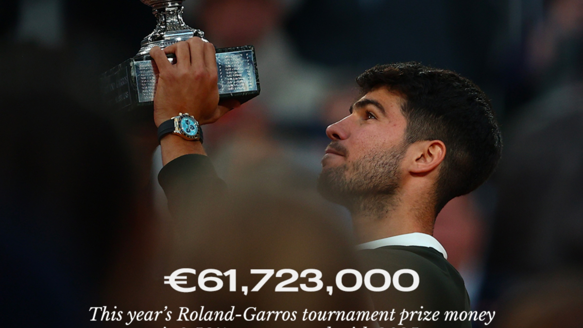 Roland Garros rompe la banca: casi 62 millones de euros en premios