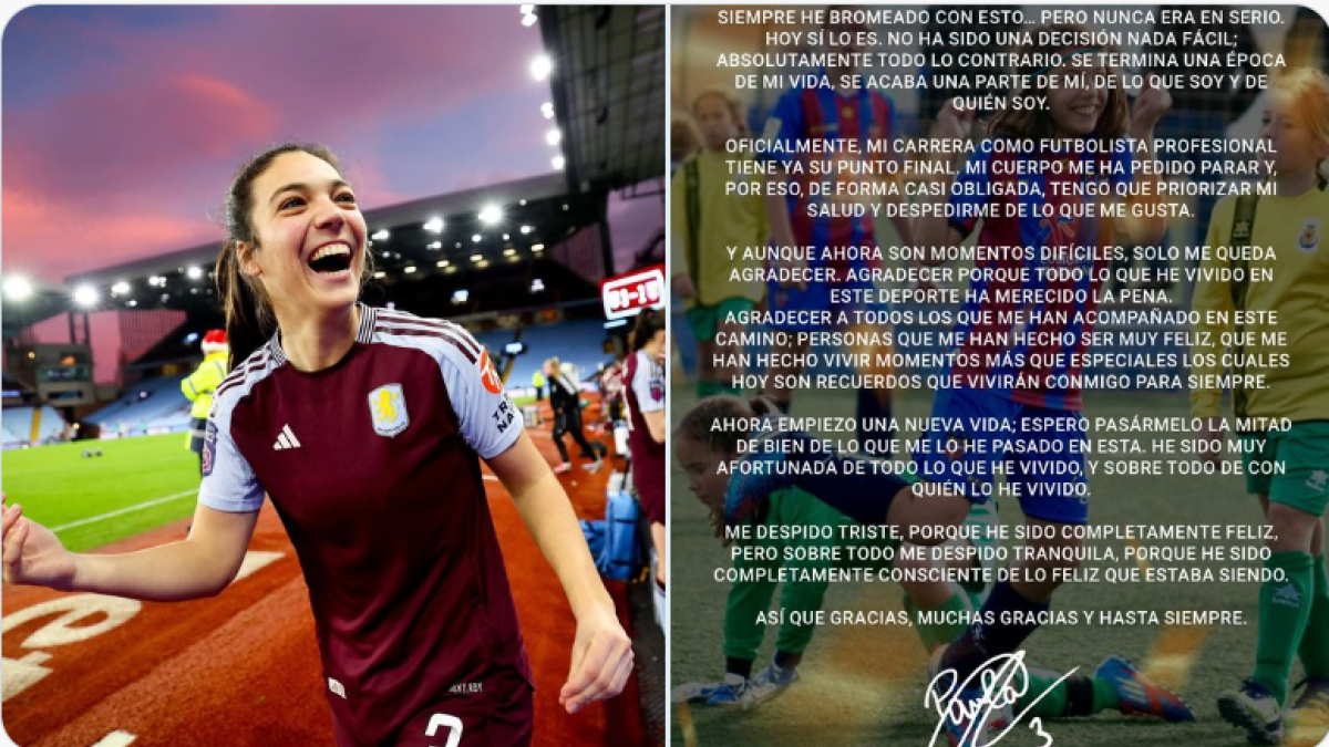 La internacional Paula Tomás se retira del fútbol con 24 años