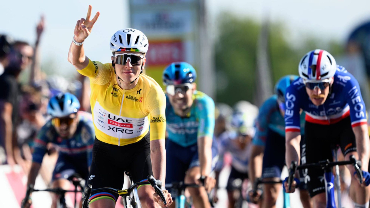 Pogacar logra el 'hat-trick' en el Tour de Romandía 2026 tras imponerse en un esprint agónico a Godon — image 1