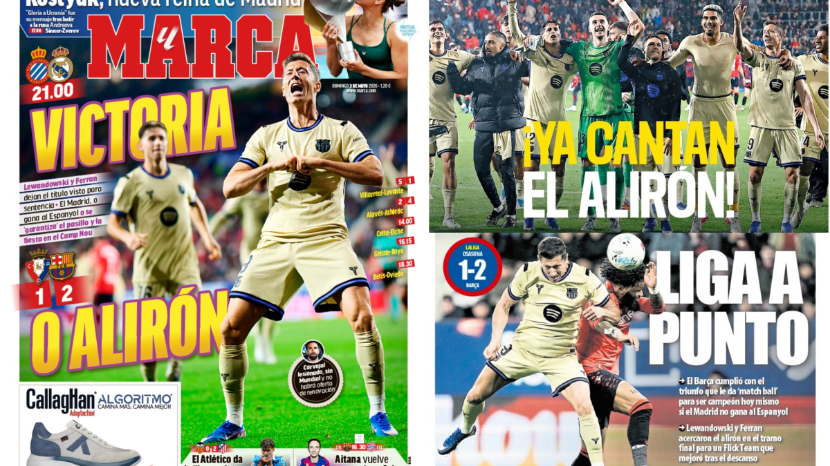 Las portadas del día: victoria o alirón, Liga a punto...