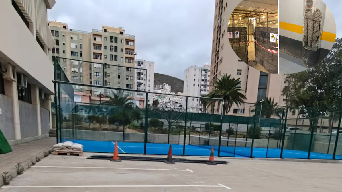 La polémica pista de pádel que se ha construido la Guardia Civil: "Es peligrosa, hay pilares en mal estado