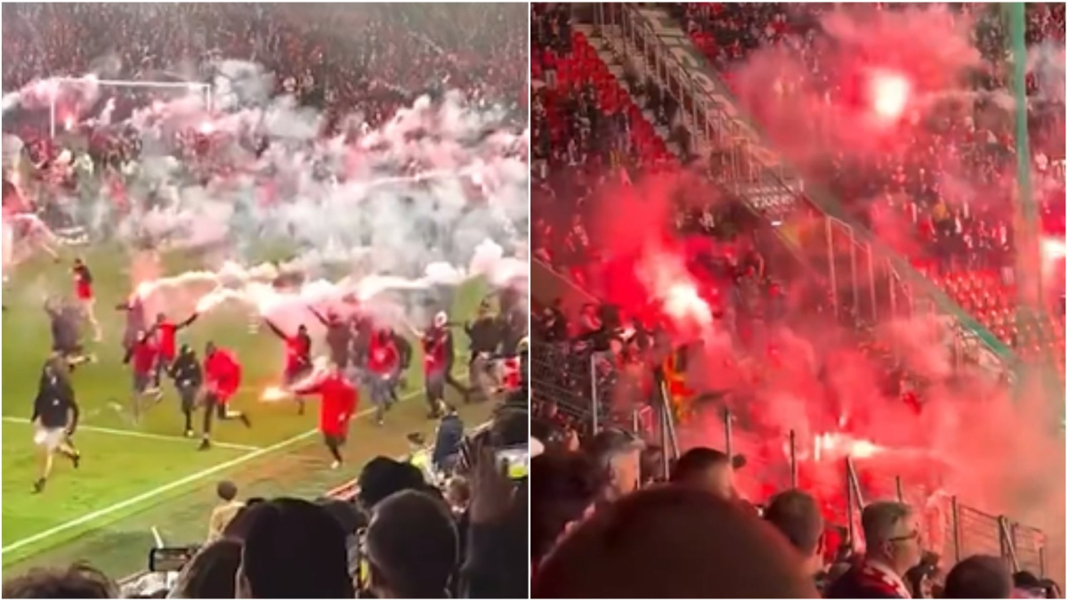 Terrorífico: los ultras del Slavia causan la suspensión del derbi de Praga cuando iban a ser campeones