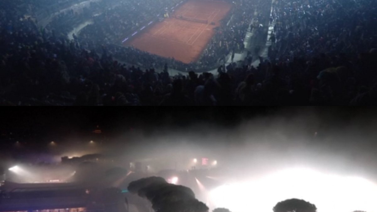 El humo por los fuegos artificiales de la final de la Copa de Italia suspende el partido entre Jódar y Darderi