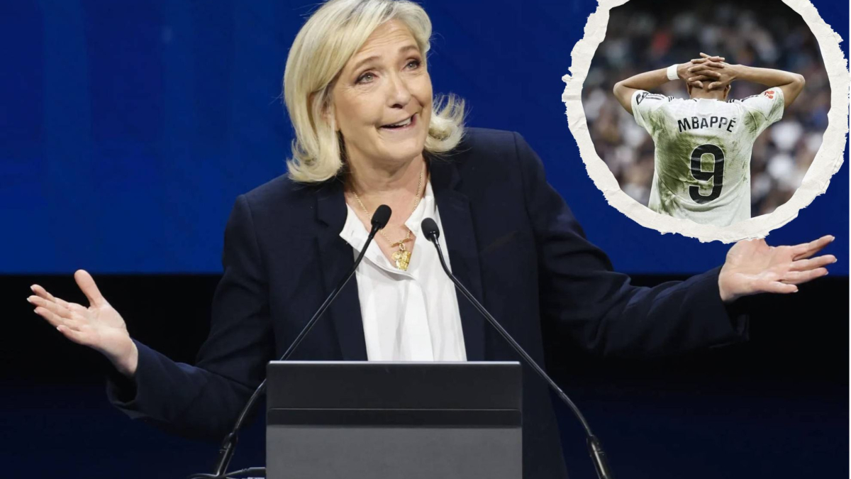 Le Pen se 'acuerda' de Mbappé por sus críticas a la extrema derecha francesa: "Se fue del PSG para ganar la Champions... y la ganó el PSG