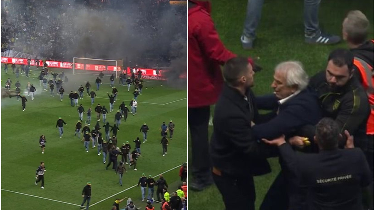 Caos total: invasión de los ultras, el entrenador se encara, partido suspendido...