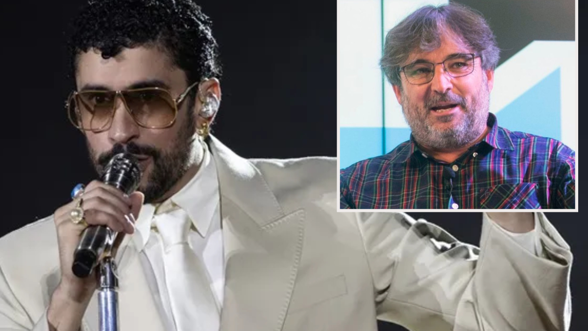 Jordi Évole se lo pasa en grande en el primer concierto de Bad Bunny en Barcelona: "Debí tirarme al suelo"