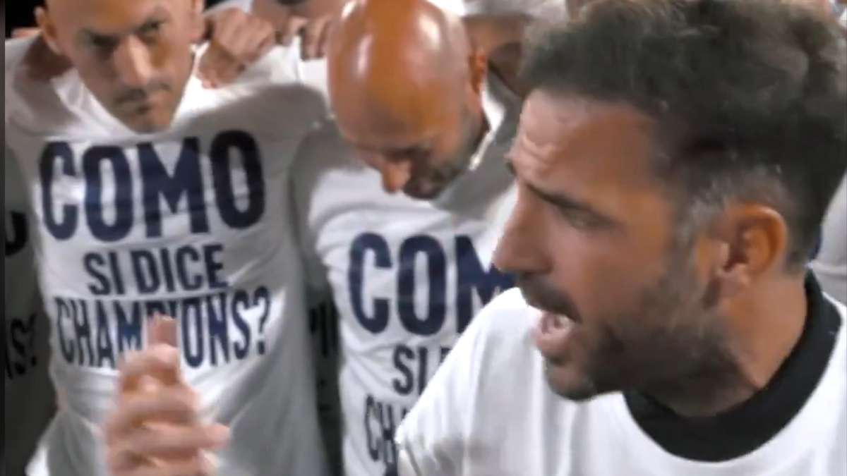Cesc Fàbregas, un entrenador con un discurso de Champions: "Os estaré agradecido el resto de mi vida"