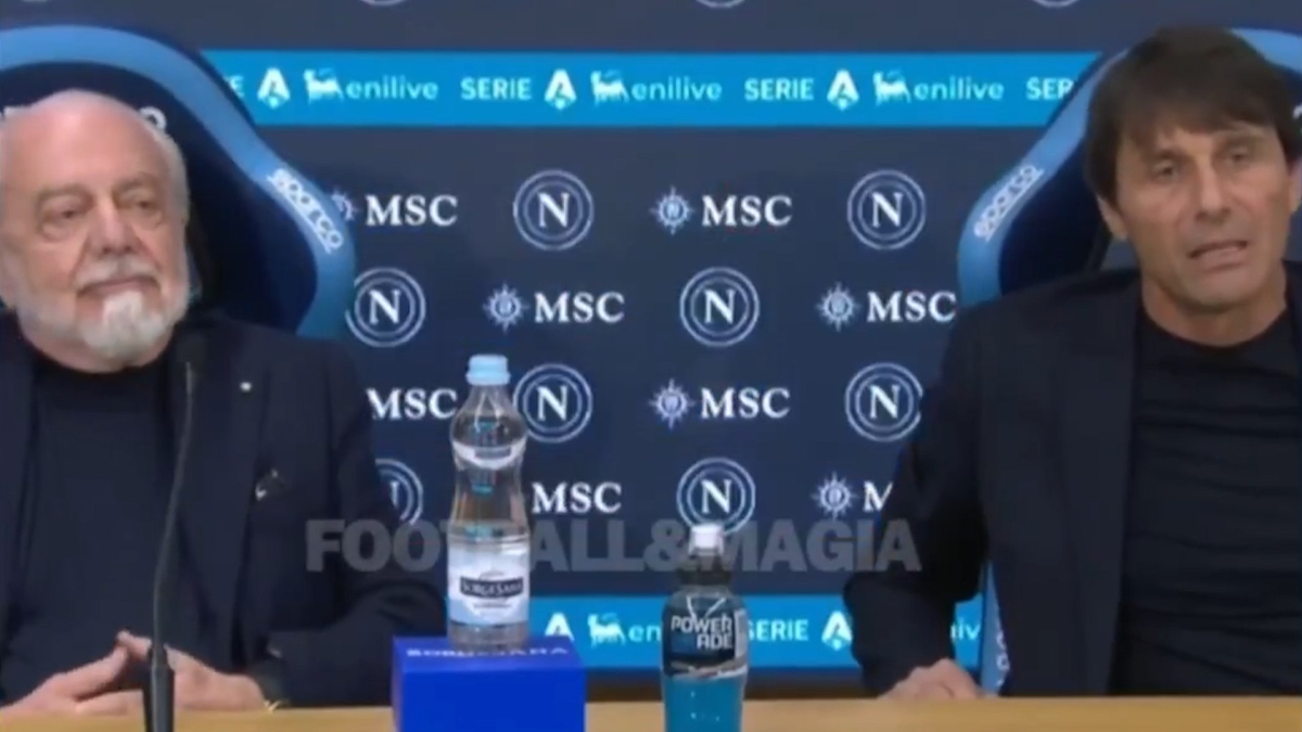 El enganchón con aroma a despedida entre De Laurentiis y Conte: "Estoy totalmente en desacuerdo"