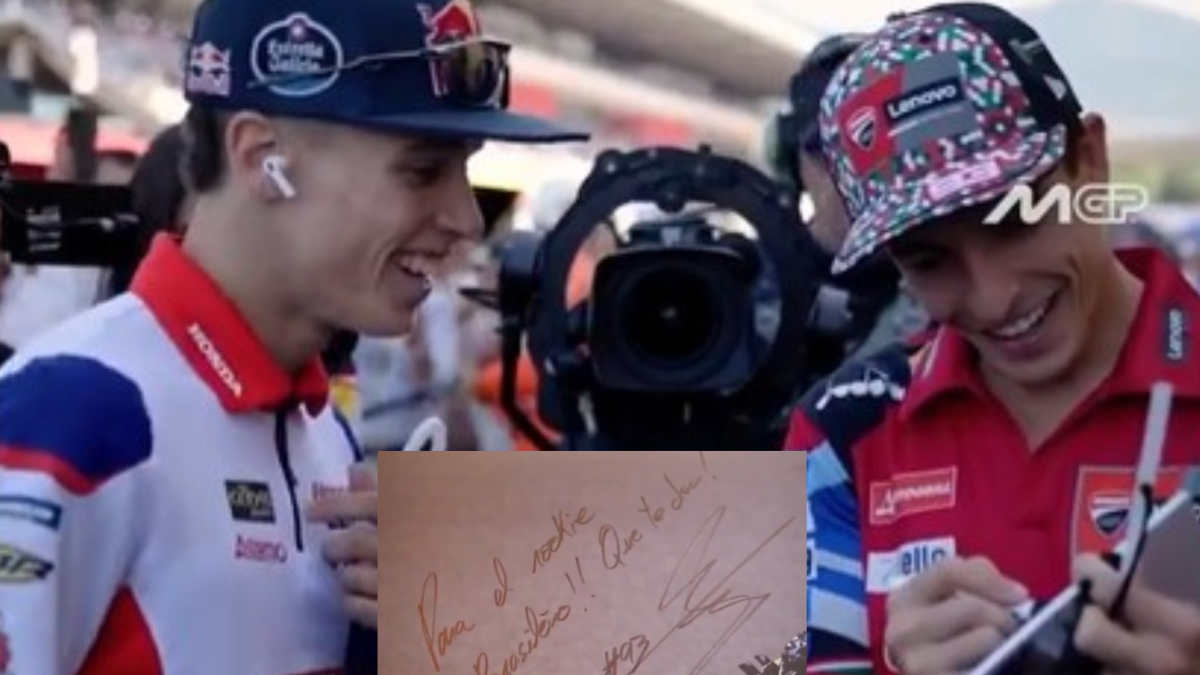 El autógrafo más viral de Marc Márquez: "¡Que te den!"