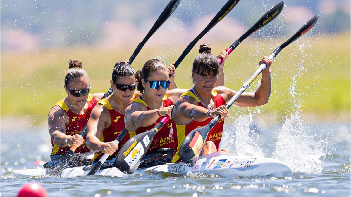 El K4 500 femenino encabeza con un oro el festín matinal de España en el Europeo