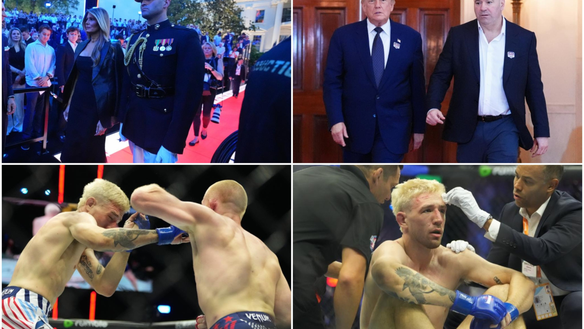 Vista del evento UFC Freedom 250 en la Casa Blanca