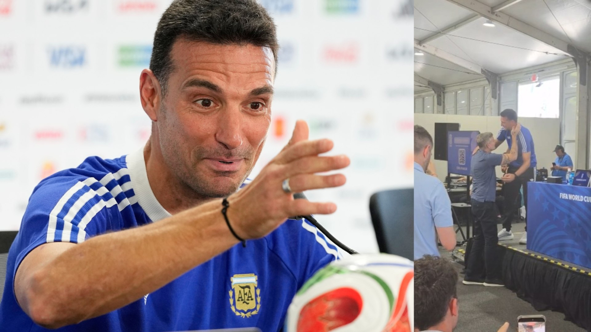 La emoción de Scaloni a la pregunta de su excompañero Martín Palermo