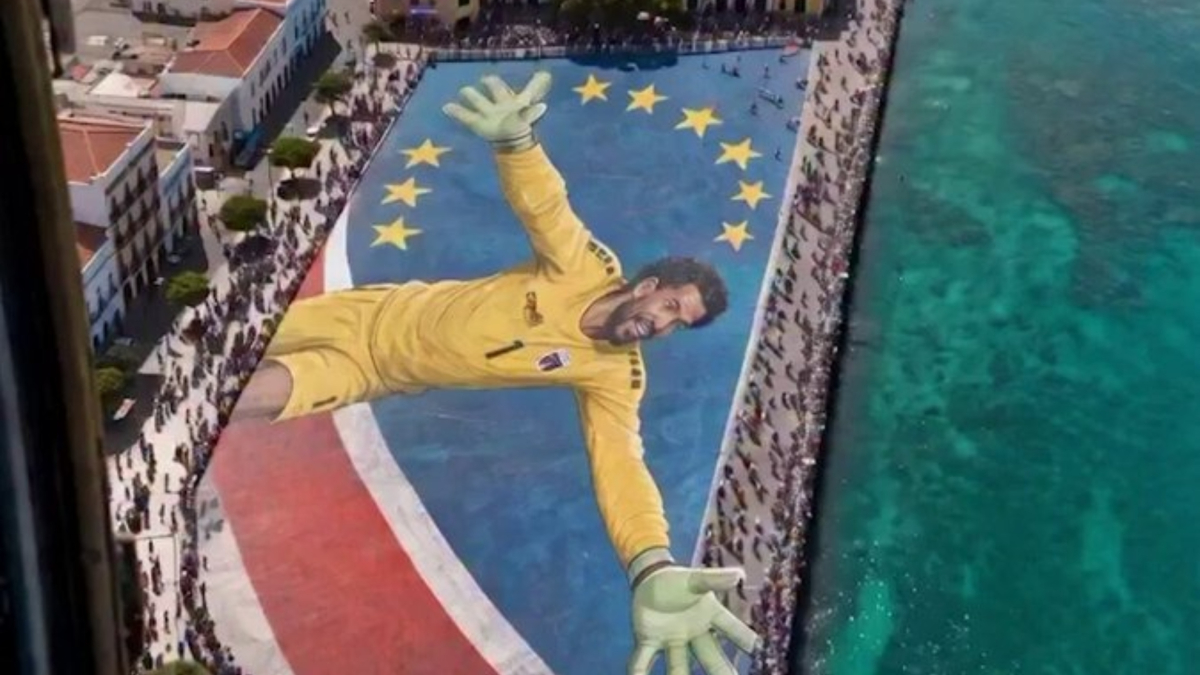 Cabo Verde se rinde a Vozinha con un mural gigantesco hecho con IA