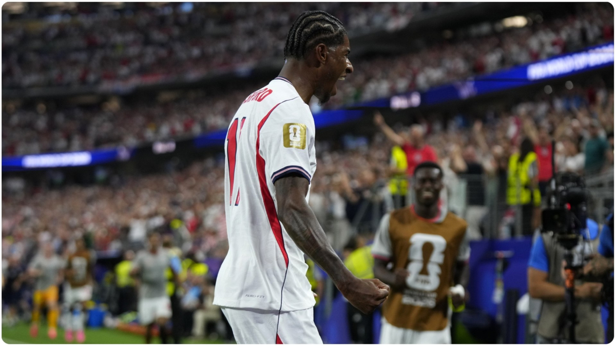 Inglaterra se impone a Croacia con un marcador de 4-2 gracias a un gol de Rashford