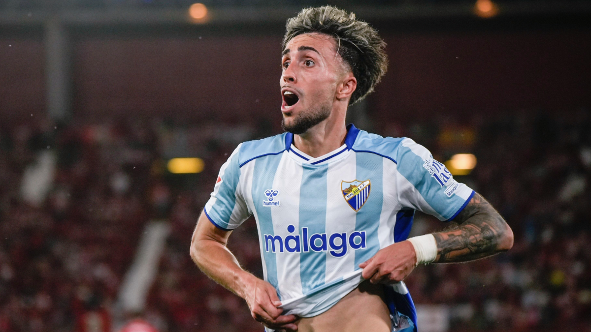 Gol de D. Larrubia (0-2) en el Almería 1-2 Málaga