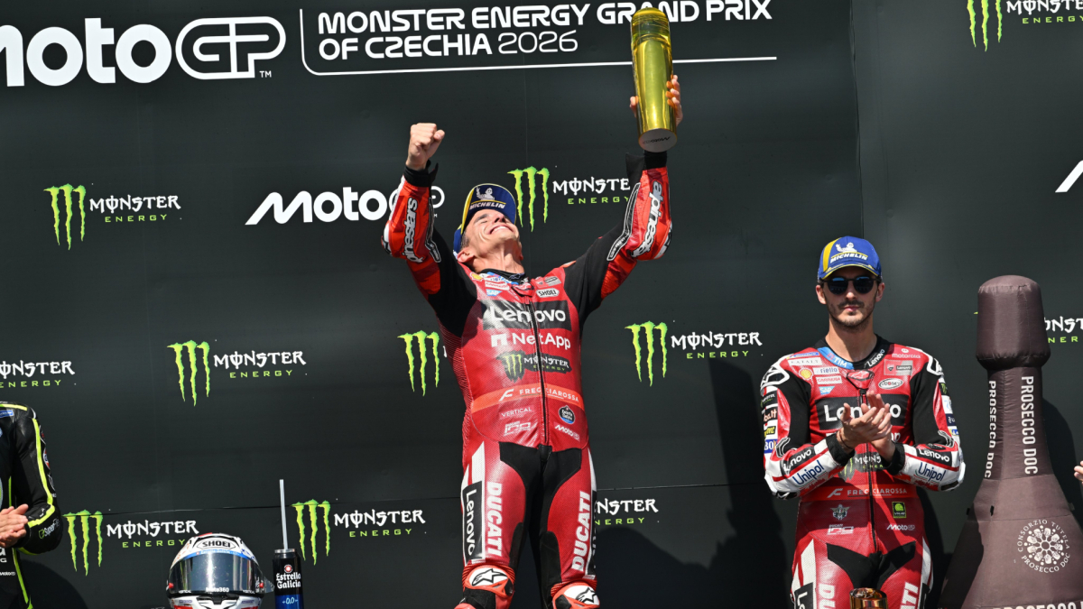 Así queda la clasificación de MotoGP 2026: Marc Márquez ha recortado 62 puntos al líder Bezzecchi en tan sólo dos grandes premios