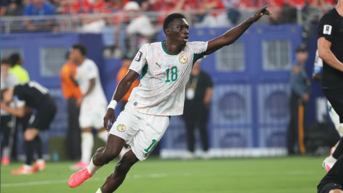 Gol de Ismaïla Sarr (3-2) en el Noruega 3-2 Senegal
