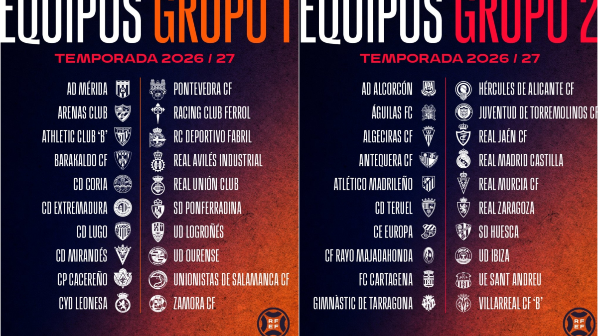 La Primera Federación 2026-27 ya tiene grupos definidos