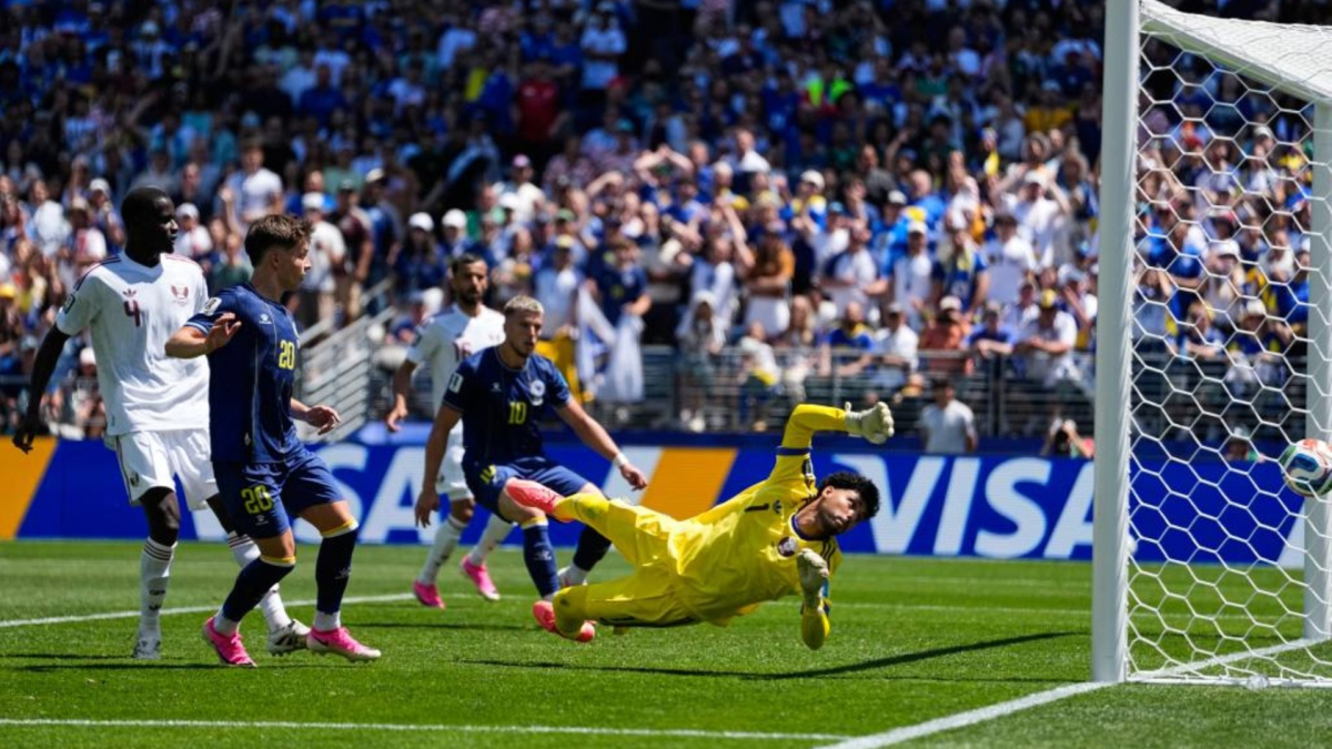 Gol de Sultan Al Brake (p.p.) en el Bosnia 3-1 Qatar