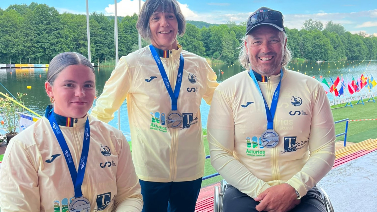 Pleno español de podios en el Europeo de maratón de piragüismo