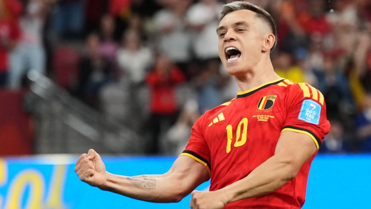 Gol de L. Trossard en el partido Nueva Zelanda 1-5 Bélgica