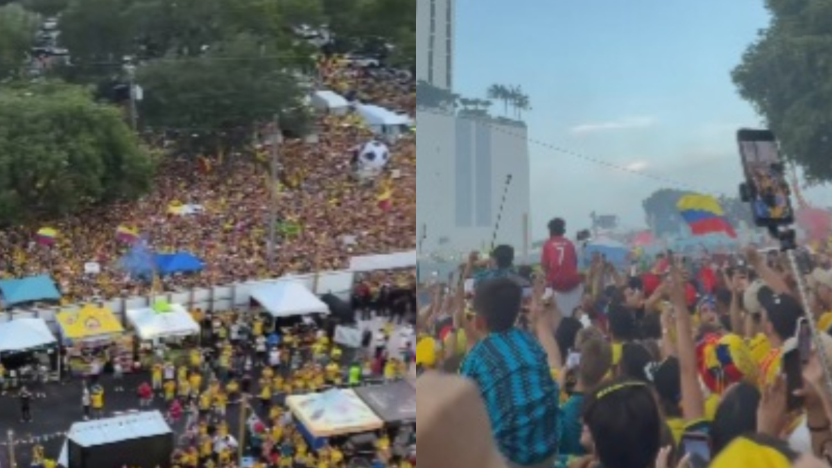 Así fue el impresionante banderazo de Colombia antes del partido contra Portugal