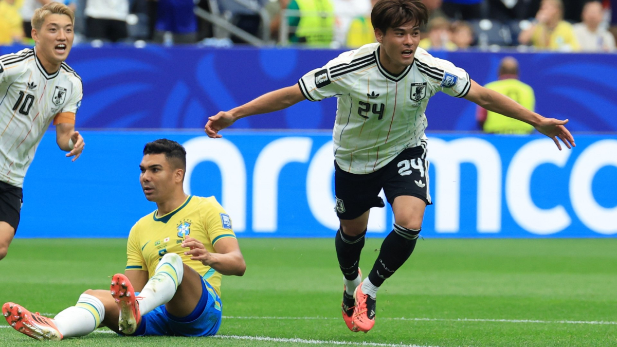 Gol de Kaishu Sano en el Brasil 0-1 Japón