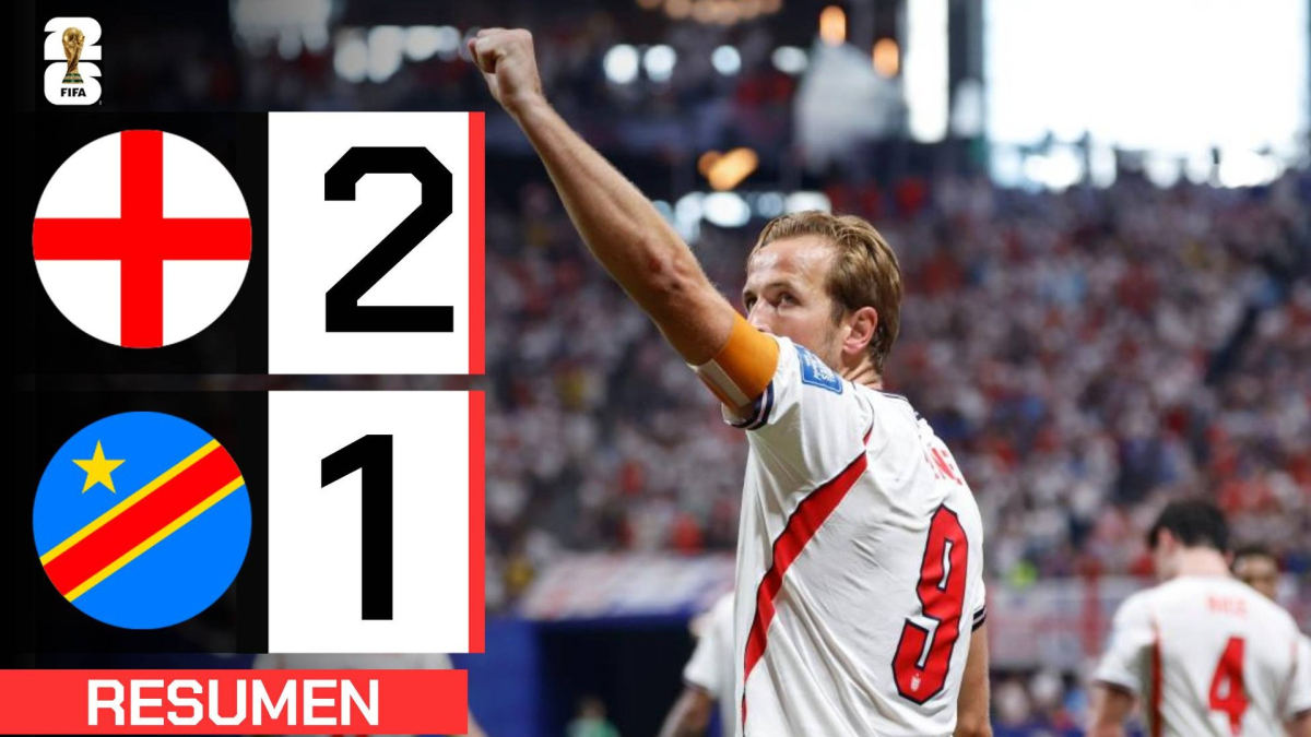 Inglaterra logra remontada ante RD Congo con victoria 2-1