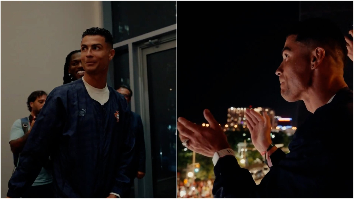 Después del homenaje a Jota, baño de masas de Cristiano en el hotel de concentración de Portugal