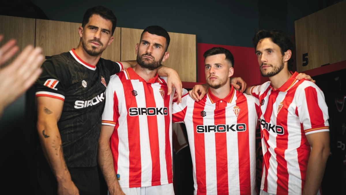 El Sporting de Gijón presenta su nueva equipación para la temporada 2026-2027