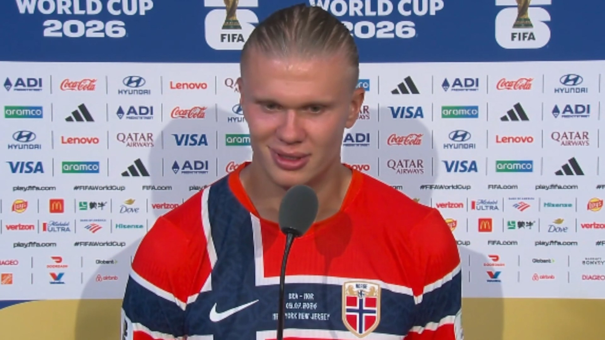 Haaland se burla de la ausencia de Noruega en el Mundial