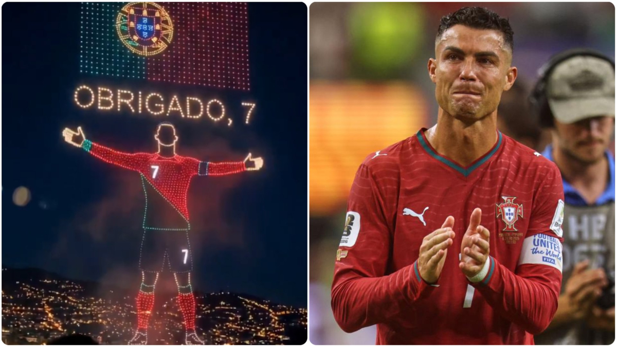 Madeira rinde homenaje a Cristiano Ronaldo con un espectáculo de drones